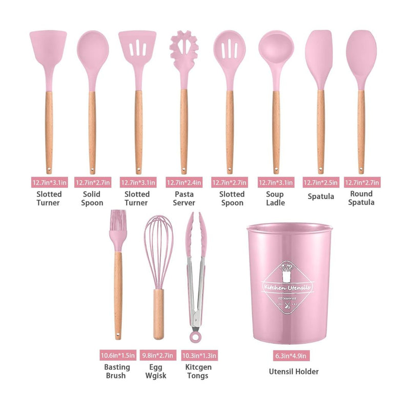 Set Cocina 12 Utensilios Silicona Kit