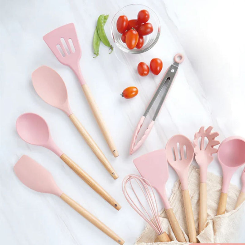 Set Cocina 12 Utensilios Silicona Kit