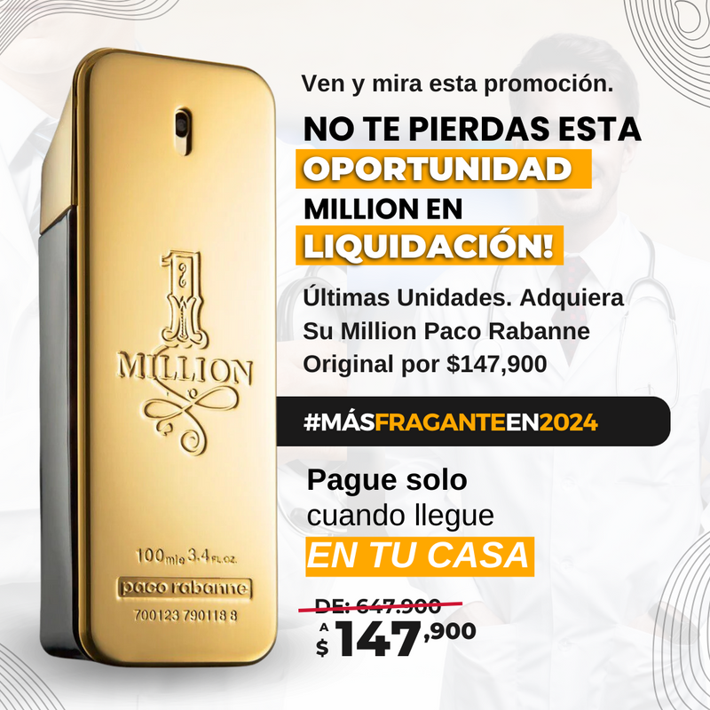 One Million Original Paco Rabanne 100ml- Oferta limitada, realmente quedan pocas unidades...