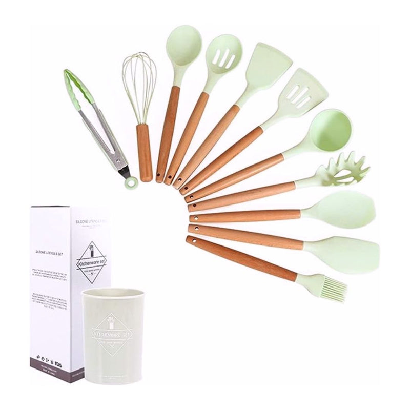 Set Cocina 12 Utensilios Silicona Kit